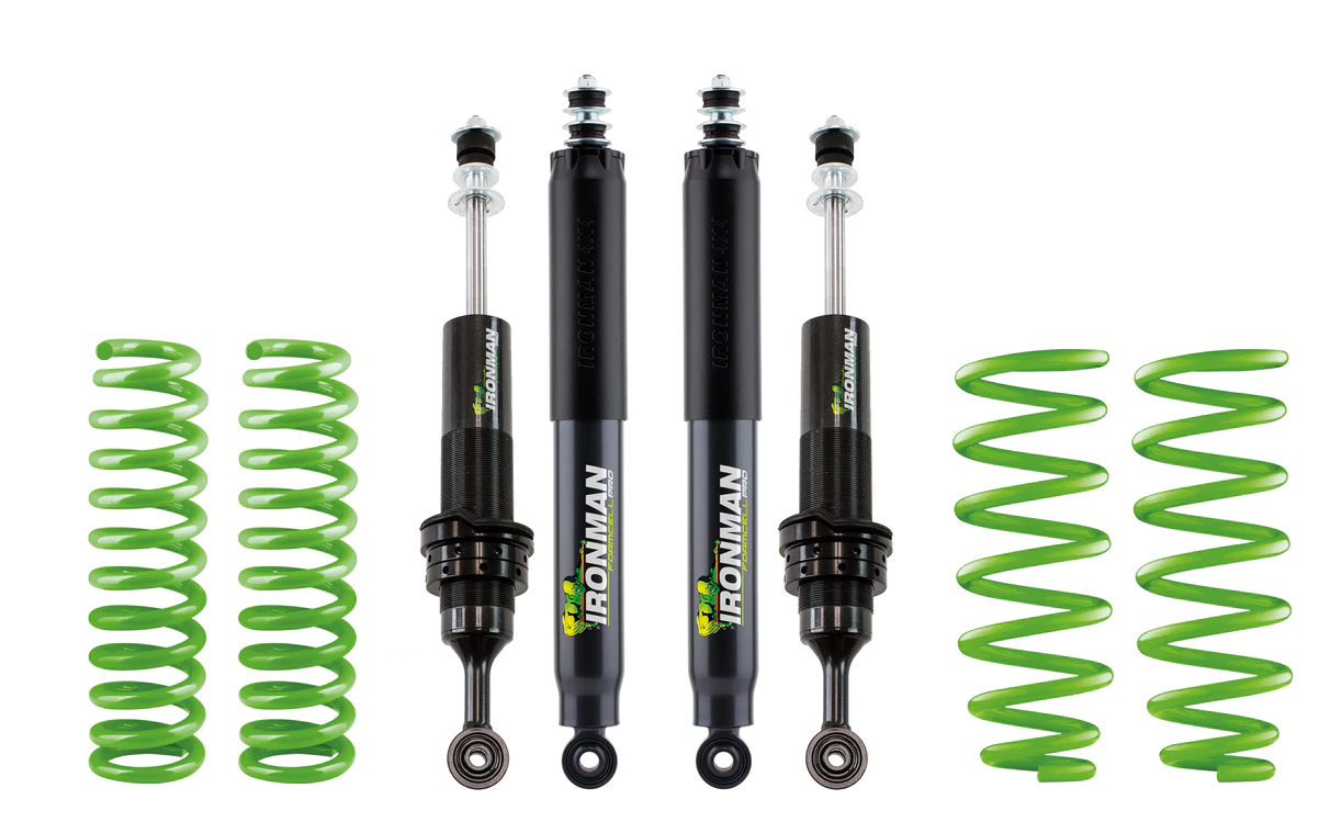 Kit Suspension IronMan4x4 Foam Cell Pro TallerOffRoad.cl Toyota Hilux, Land Cruiser, 4Runner, Fortuner, Tacoma, Ford Ranger, Mitsubishi L200, Jeep Wrangler, Nissan Navara, Chevrolet Silverado y muchos más. Optimiza tu vehículo off-road con suspensiones y accesorios para terrenos extremos en Chile.
