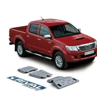 Pack De Skid Plate Marca Rival - Para Toyota Hilux Vigo 2005-2015 (3 Placas De Acero 3mm)