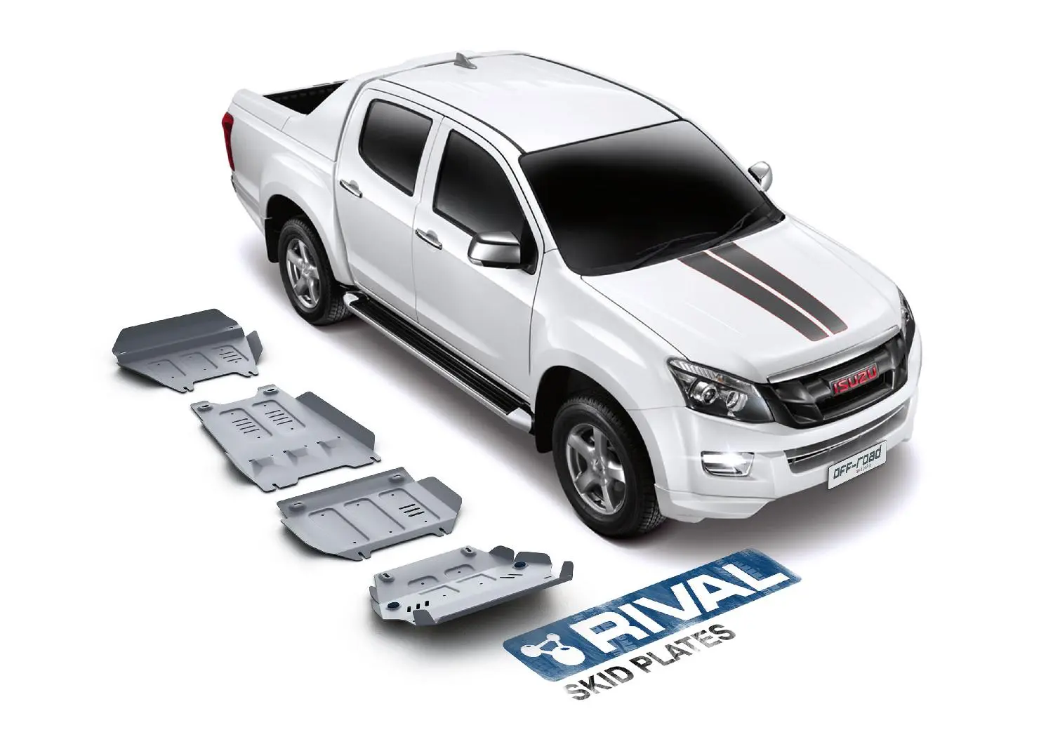 Skid Plates De Aluminio Para Nueva Chevrolet D-max 2014 (4 Placas)