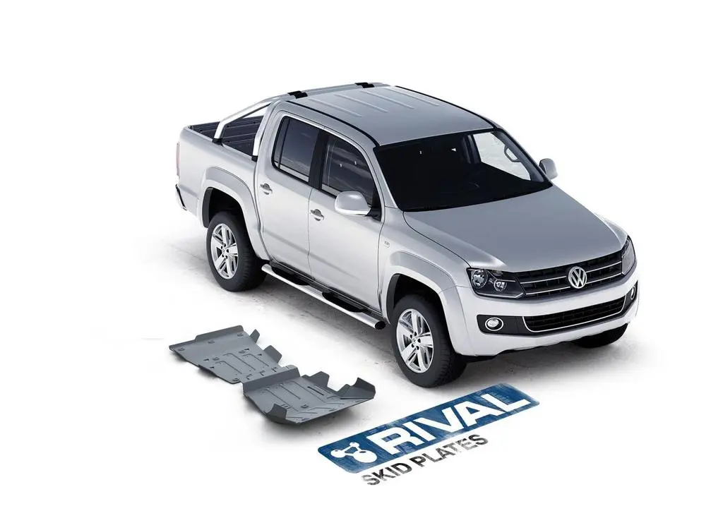 Pack De Skid Plate Marca Rival - Para Volkswagen Amarok 2010-2017 (2 Placas De Acero 3mm)