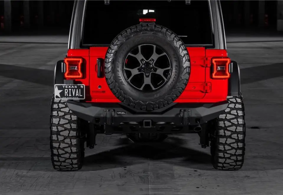 Bumper De Aluminio Trasero Marca Rival - Para Jeep Jl