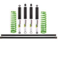 Kit de suspensión Ironman4x4 para Mitsubishi Montero Sport, disponible en Talleroffroad.cl. Mejora la capacidad off-road de tu Montero Sport con mayor confort y resistencia en los terrenos más duros de Chile.