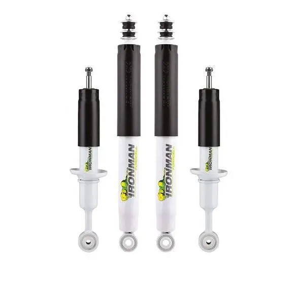 Kit de amortiguadores Ironman4x4, disponible en Talleroffroad.cl. Maximiza el control y la estabilidad de tu 4x4 en terrenos extremos de Chile, con la resistencia y calidad que solo Ironman4x4 ofrece.