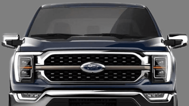 Vista frontal de Ford F-150.
