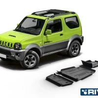 Pack De Skid Plate Marca Rival - Para Suzuki Jimny 2005 Al 2018 (3 Placas De Acero 3mm)